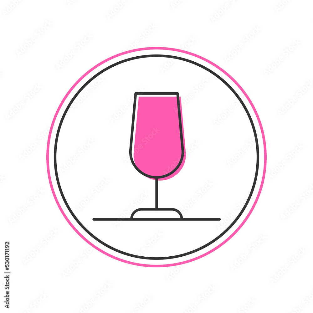 Filled outline Wine glass icon isolated on white background. Wineglass sign. Vector Filled outline Wine glass icon isolated on white background. Wineglass sign. Vector