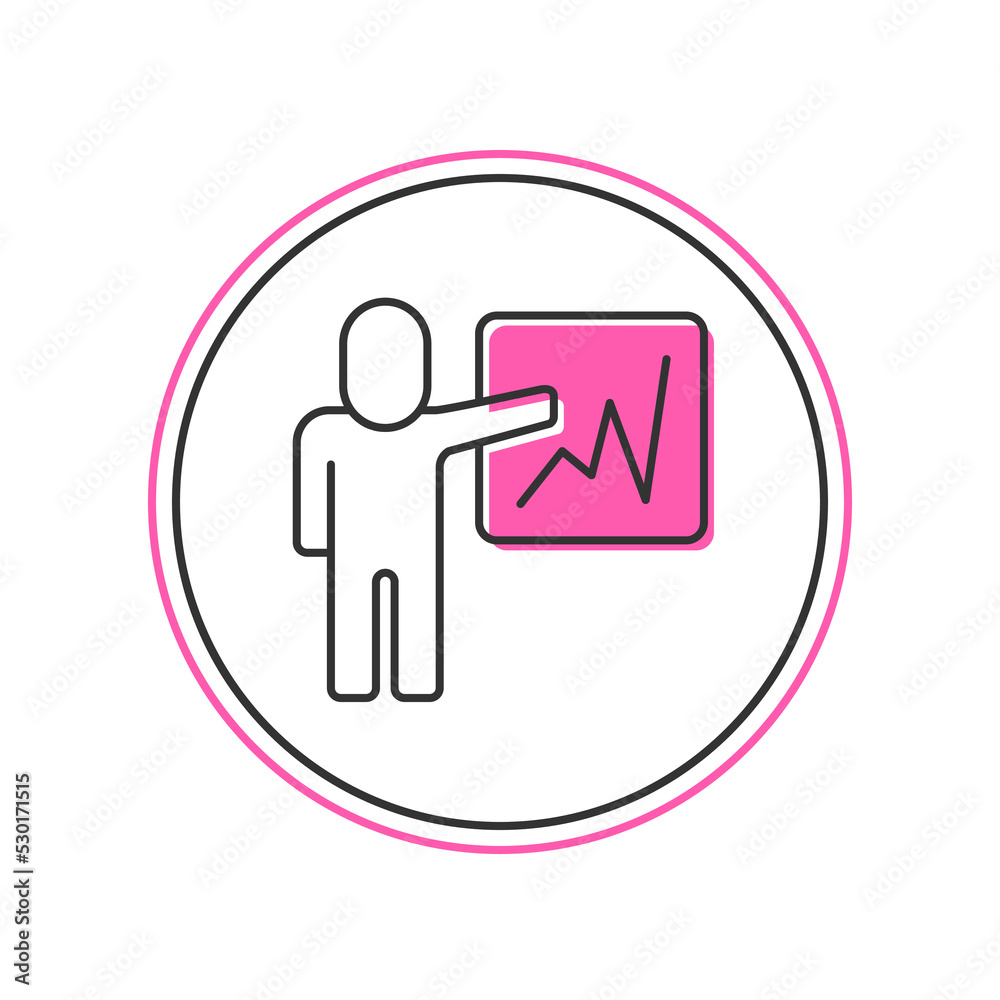 Filled outline Leader of a team of executives icon isolated on white background. Vector Filled outline Leader of a team of executives icon isolated on white background. Vector