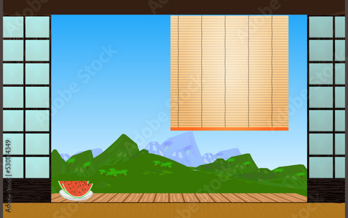 夏の縁側