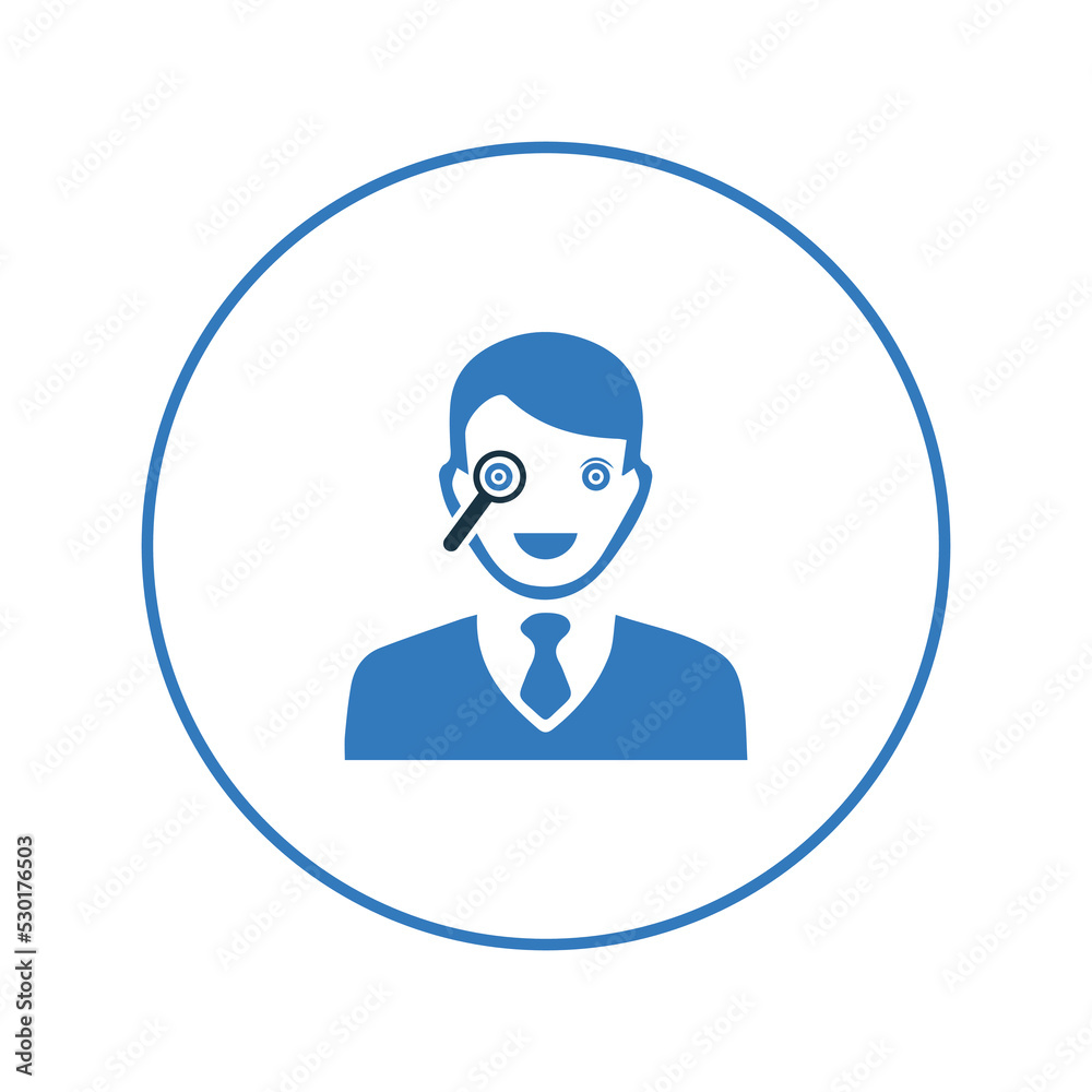 Retina people eye scanner icon | Circle version icon | Retina people eye scanner icon | Circle version icon |