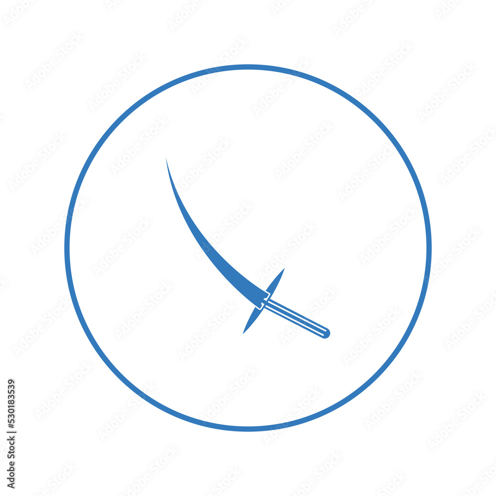 Japanese katana blade weapon icon | Circle version icon | Japanese katana blade weapon icon | Circle version icon |