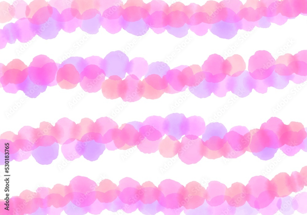 Watercolor circle polka dots background for wrapping paper and fabrics and kids notebooks and accessories