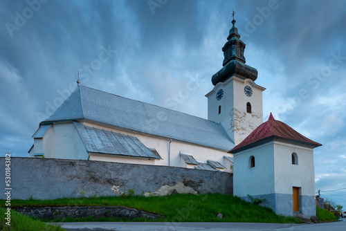Gothic church in Turciansky Michal village, Turiec region, Slovakia.