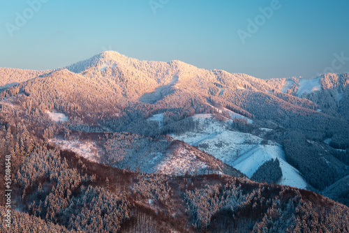 Winter mountains of Velka Fatra national park, Slovakia.
