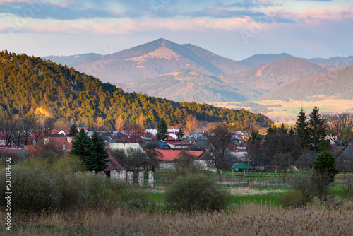 Klastor pod Znievom village and Velka Fatra mountains, Slovakia.