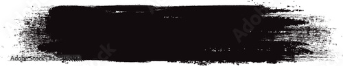 Black brush stroke isolated on white background. Trendy brush stroke vector for black ink paint, grunge backdrop, dirt banner, watercolor design and dirty texture. Brush stroke vector