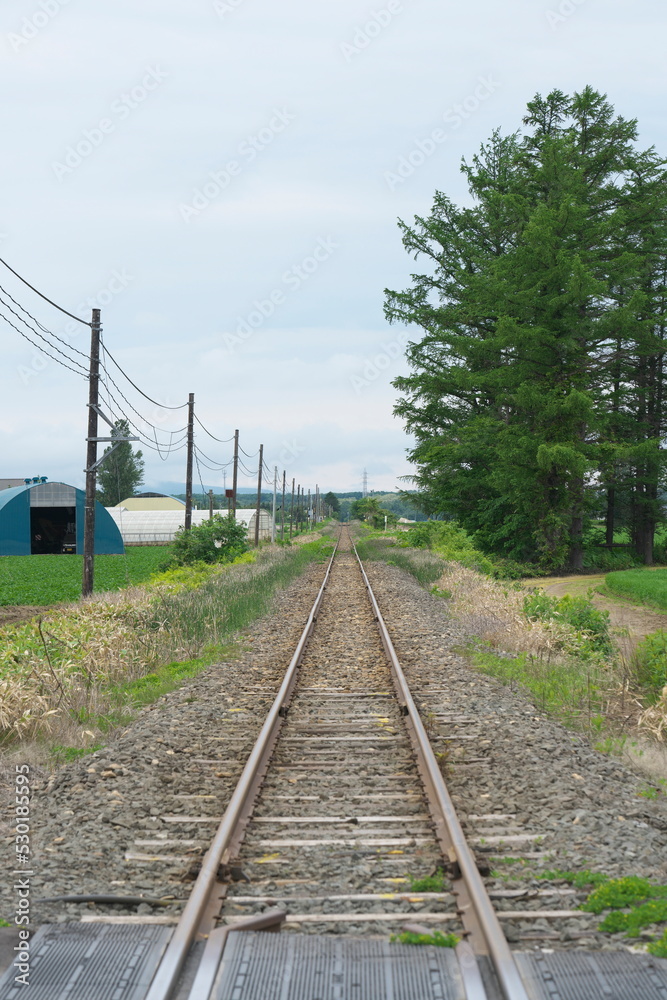 Hokkaido,Japan June 23, 2022 JR Hokkaido Senmo Line between