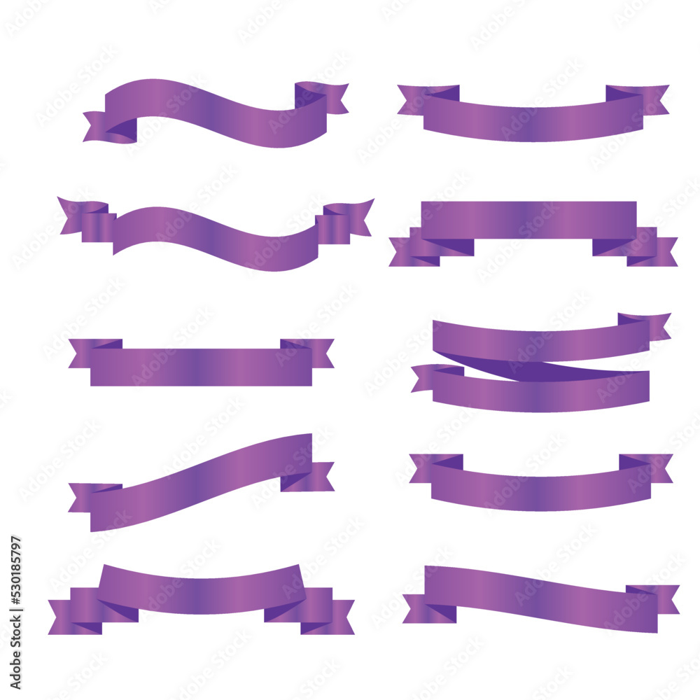 Purple ribbon symbolizing cancer survivors, gynecologic cancer. Violet ribbon vector Purple ribbon symbolizing cancer survivors, gynecologic cancer. Violet ribbon vector