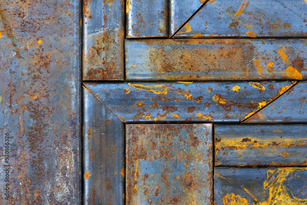 rusty metal of various shapes