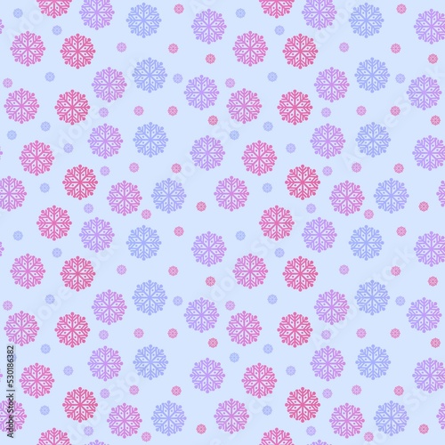 Winter seamless snowflakes and stripes pattern for wrapping paper and clothes print and kids and Christmas gifts