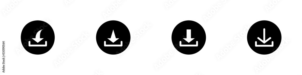 Conjunto de icono de descarga. Botón de descargar. Concepto de descargar. Ilustración vectorial Conjunto de icono de descarga. Botón de descargar. Concepto de descargar. Ilustración vectorial