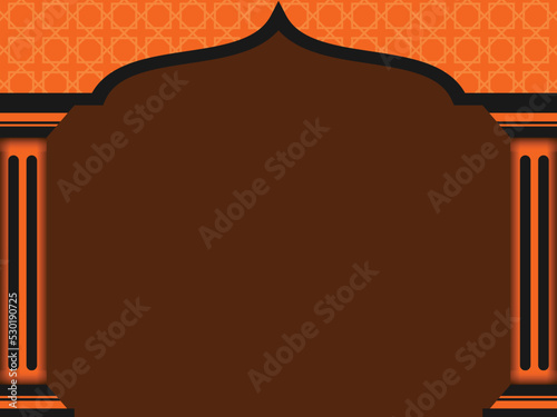 islamic background with columns and elements