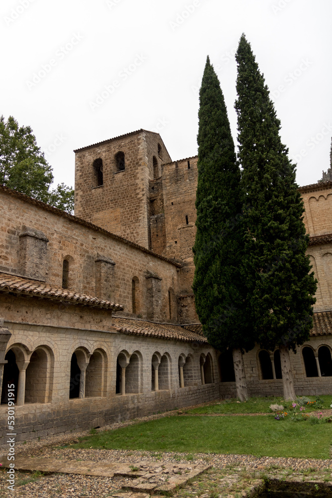 The abbey at Saint-Guilhem-le-Désert medieval town in southern France