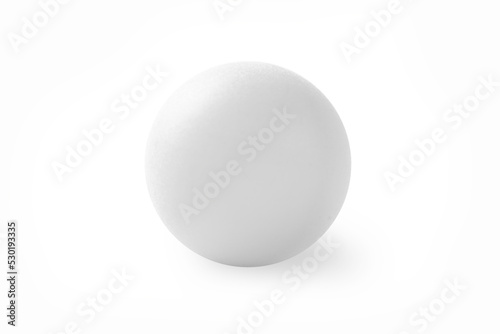 White Ping Pong ball isolated on white background. photo