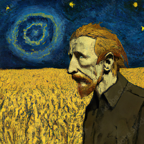 van gogh watching the night sky