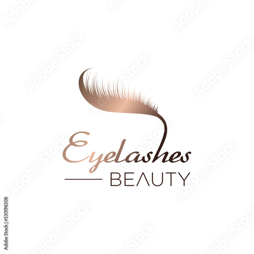 Eyelashes logo design vector with modern creative style