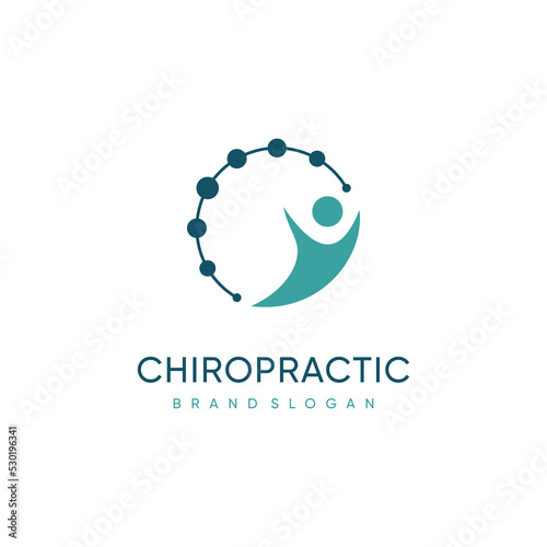 Chiropractic logo design vector with creative unique concept