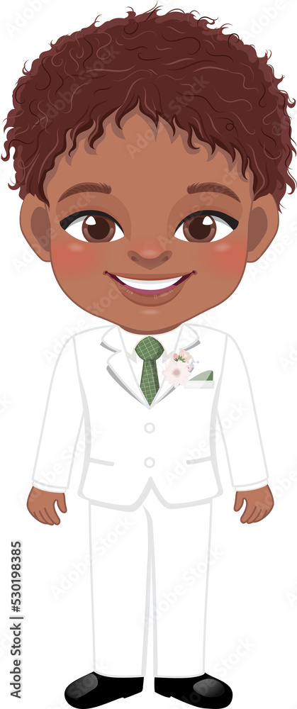 Cute American African Groom or Marriage Flat Icon Design Cute American African Groom or Marriage Flat Icon Design