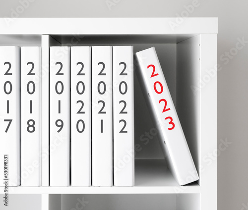 Office folders with new year 2023 concept