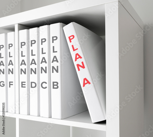 Office folders, business plans concept