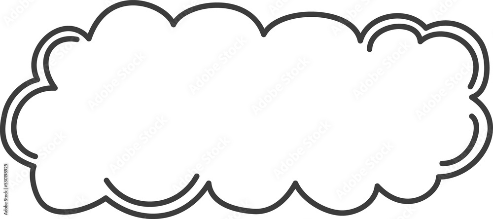 Empty cloud abstract memo dialog message doodle Empty cloud abstract memo dialog message doodle