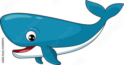 Marine fish cachalot sperm whale cartoon character