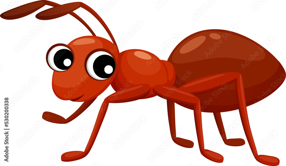 Red ant cartoon insect vector funny kids character Stock Illustration |  Adobe Stock