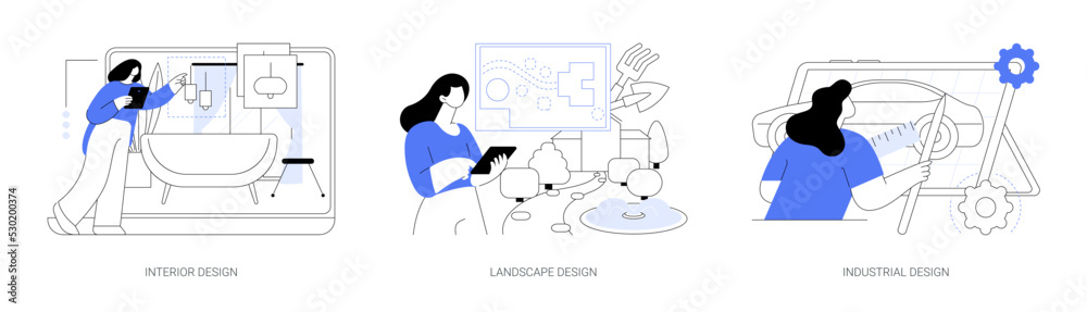 Design studio abstract concept vector illustrations. Design studio abstract concept vector illustrations.