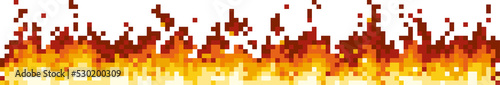 Firewall burning fire flame, red pixel art flames