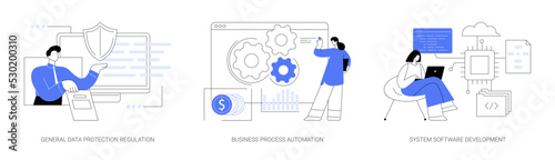 Digital transformation abstract concept vector illustrations.