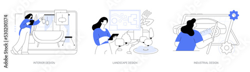 Design studio abstract concept vector illustrations.