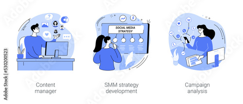 SMM business isolated cartoon vector illustrations se