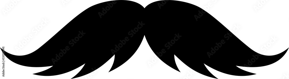 Fototapeta premium Male mustaches isolated male moustache hairstyle