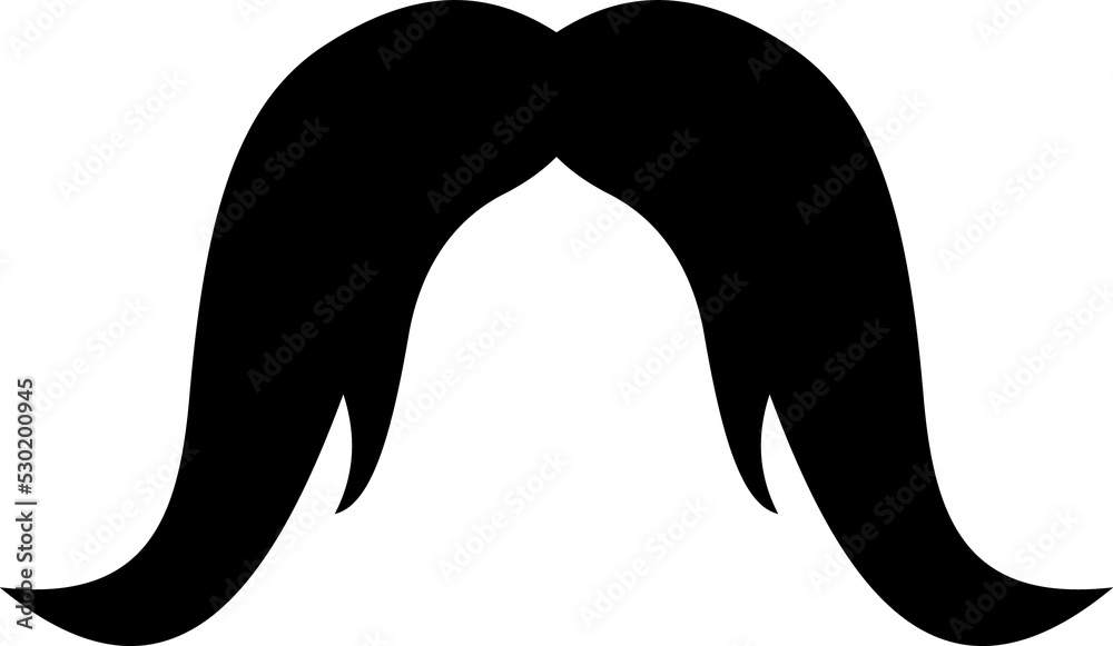 Comic mustaches isolated emblem of barbershop Comic mustaches isolated emblem of barbershop
