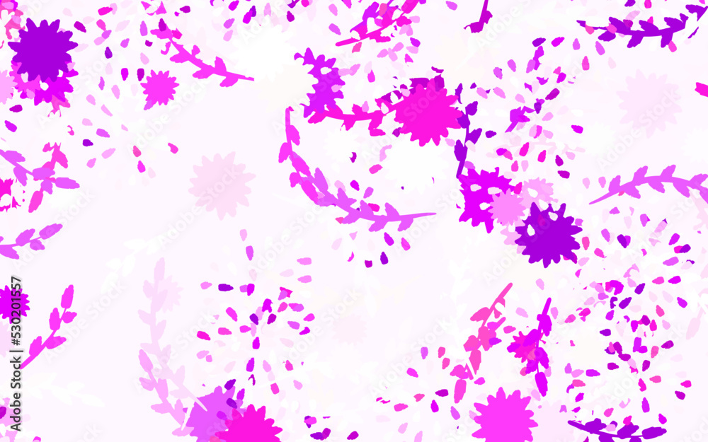 Light Pink, Red vector natural pattern with flowers