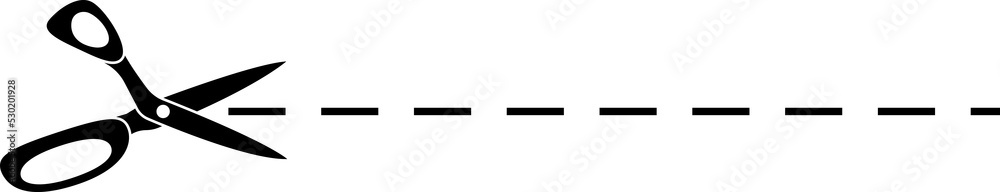 Cut here dash line, scissors cutting equipment Cut here dash line, scissors cutting equipment