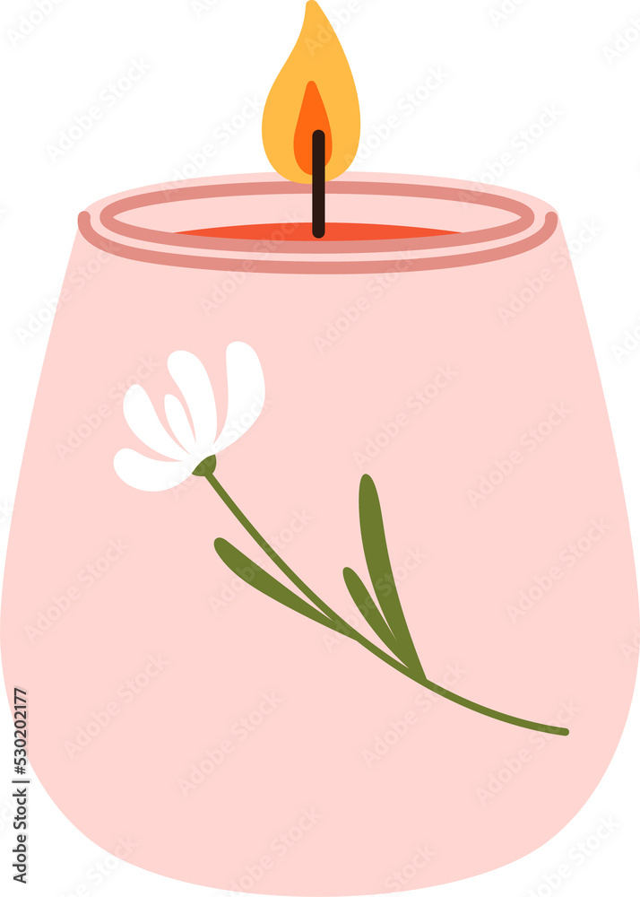 Scented bathroom aromatic candle with daisy flower Scented bathroom aromatic candle with daisy flower