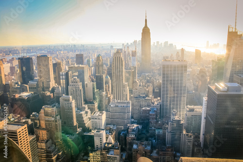 Skyline of New York with the Empire State Building, Manhattan, USA