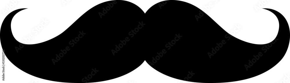 vector icon of Italian mustache on white background..eps