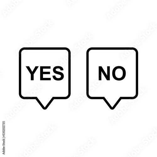 selection button yes and no icon vector