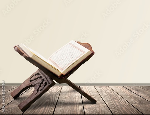 Islamic concept - Quran holy book of Muslim on stand