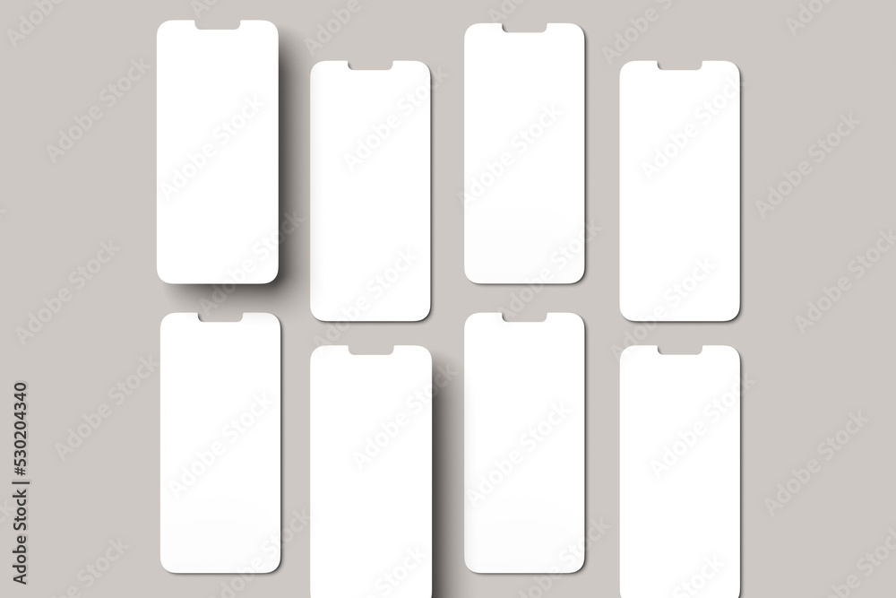 App interface on smarphone mockup blank App interface on smarphone mockup blank