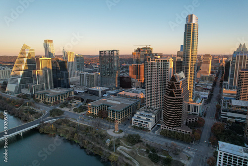 Austin Texas skyline at Sunset 17