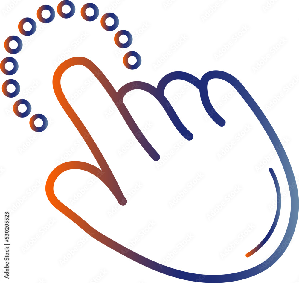 Click Arrow Pointer Doodle Icon