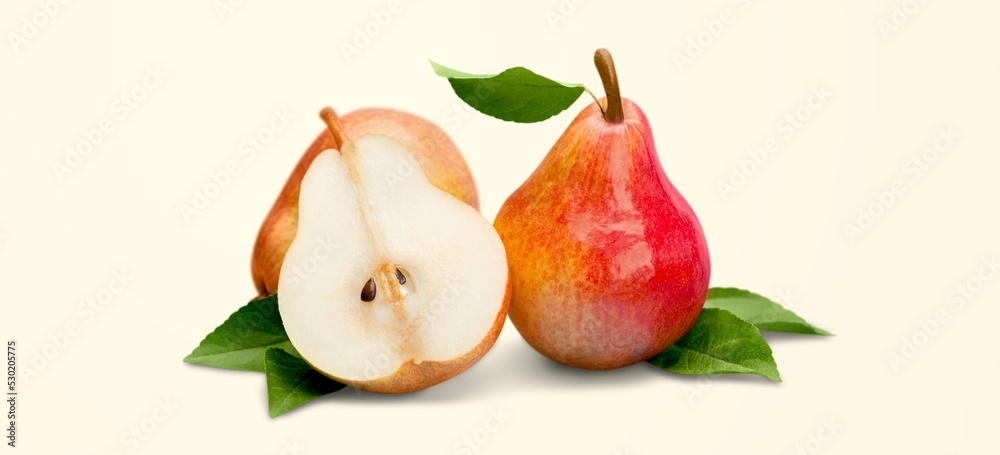Collection sweet organic fresh pears fruits Collection sweet organic fresh pears fruits