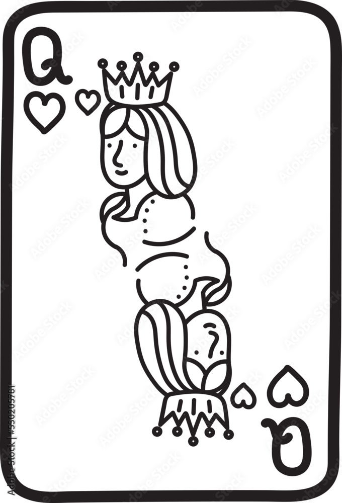 Poker Card Doodle Icon Poker Card Doodle Icon
