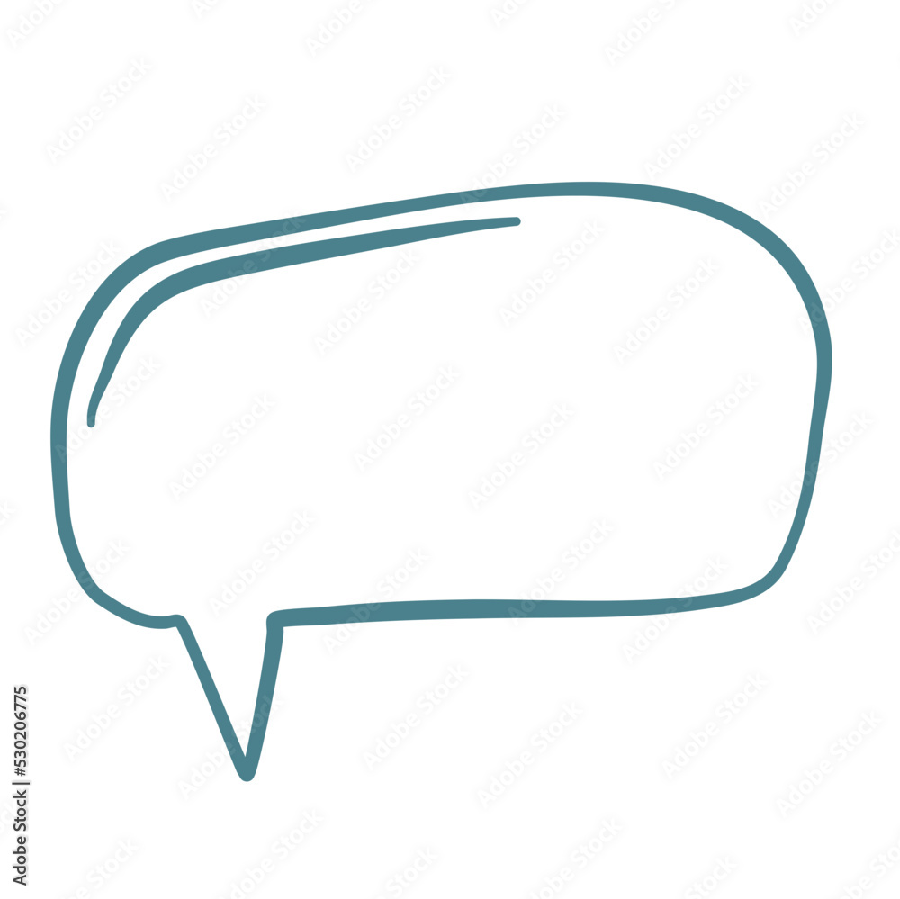 Speech bubble message line doodle Speech bubble message line doodle