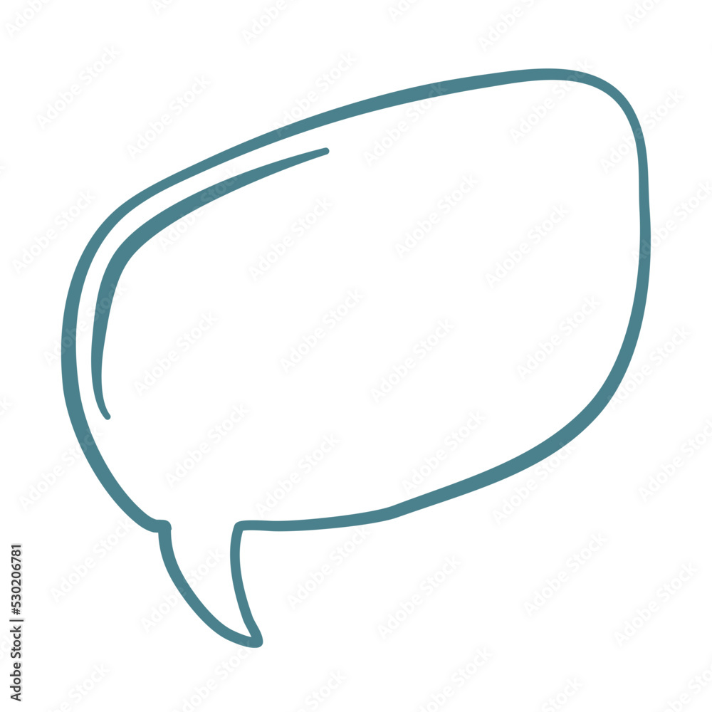 Speech bubble message line doodle Speech bubble message line doodle