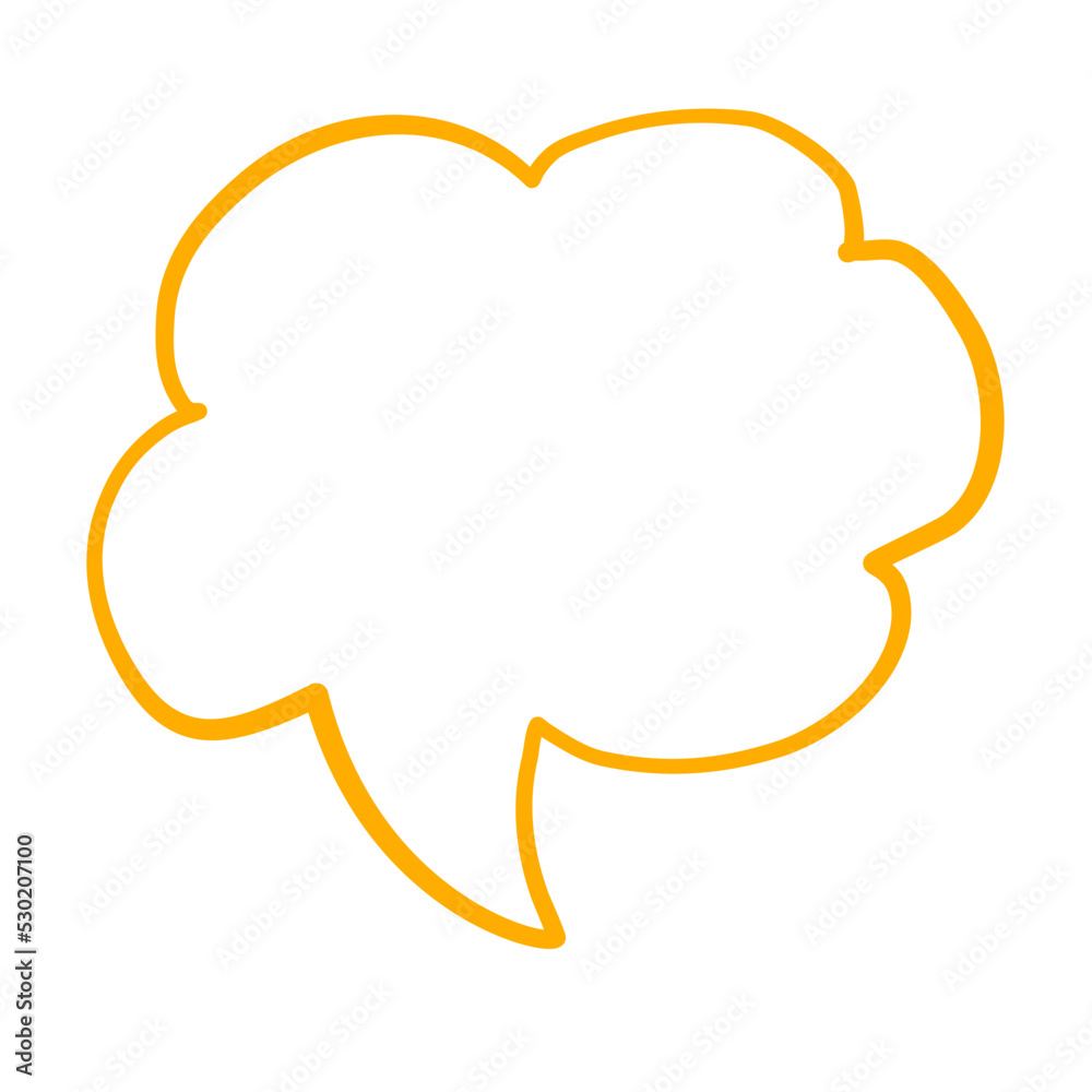 Speech bubble message line doodle Speech bubble message line doodle