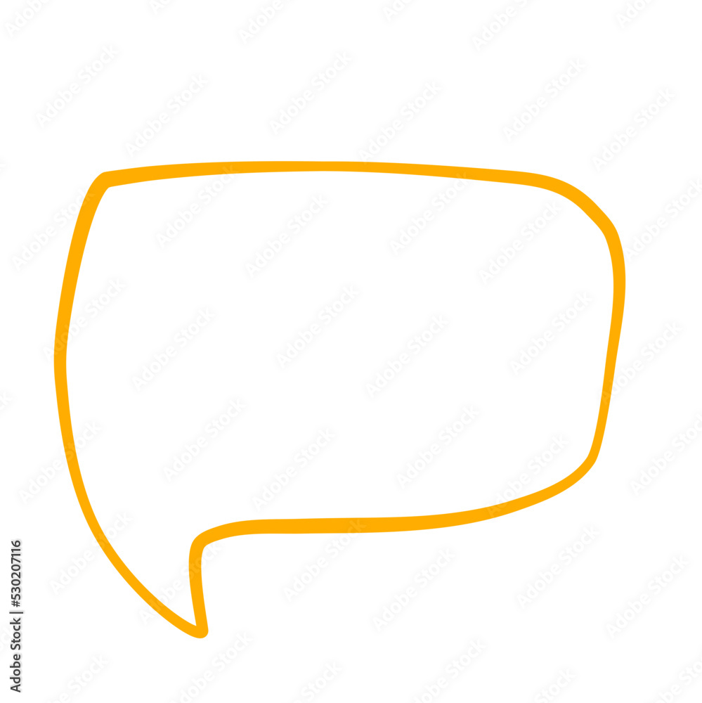 Speech bubble message line doodle